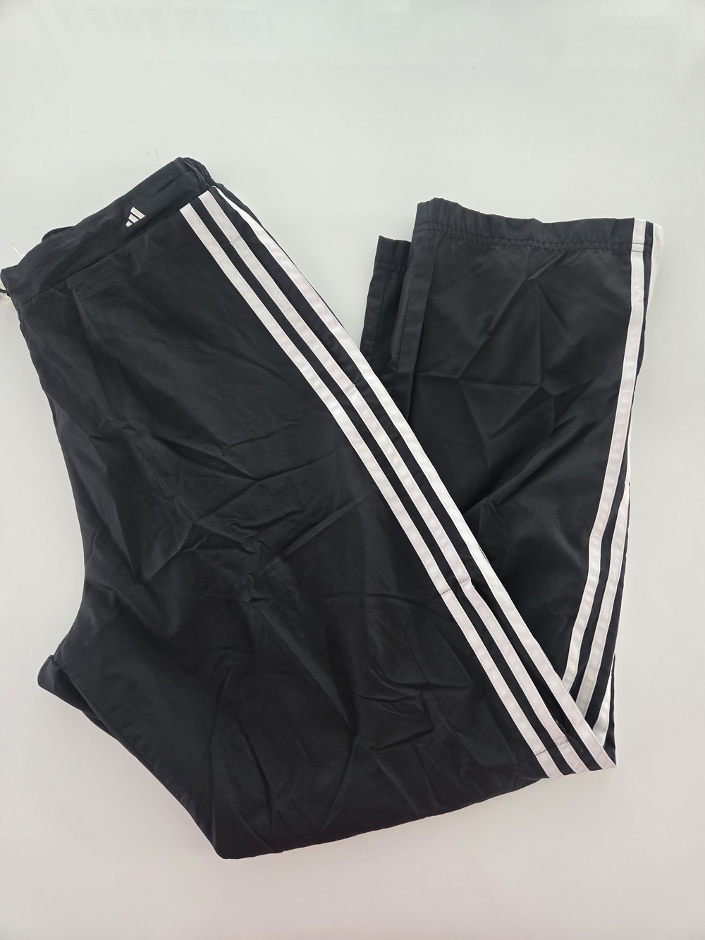 Adidas Men’s 3 Striped Track Pants Size L Black/White Vintage